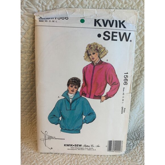 Kwik Sew Misses Jacket Sewing Pattern sz XS-L 1566 - uncut - Picture 5 of 5